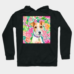 Preppy portrait of a cute terrier Hoodie